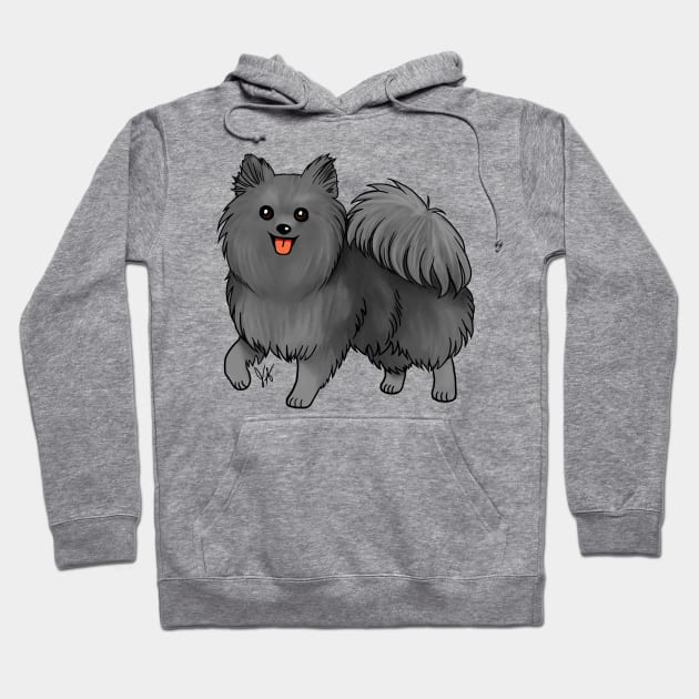 Dog - Pomeranian - Black Hoodie by Jen's Dogs Custom Gifts and Designs